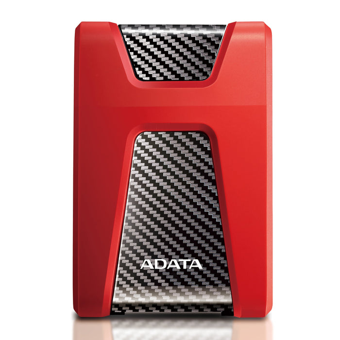 ADATA DashDriv Durable Rugged HD650 1TB Anti-Shock Portable External Hard Drive - Red Colour -- 3 Year ADATA Warranty