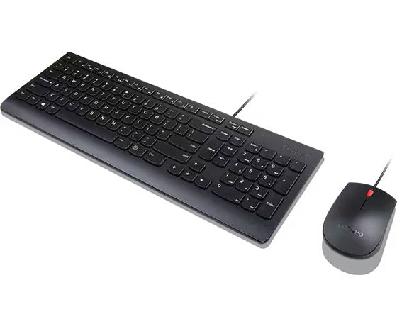 Lenovo Essential Wired Combo - USB Keyboard and Mouse Set -- Lenovo 1 Year Warranty