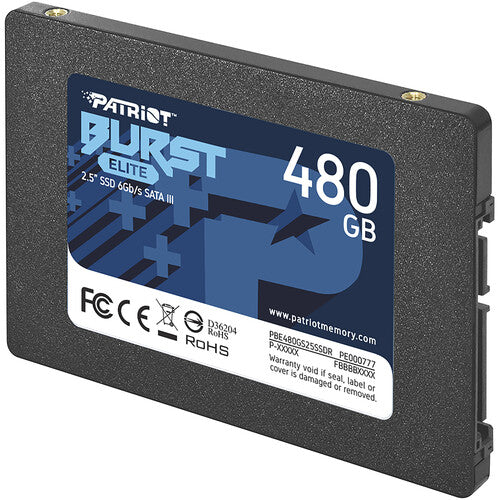 Patriot Burst Elite SATA-3 480GB SSD 2.5" -- 3 Year Patriot Warranty