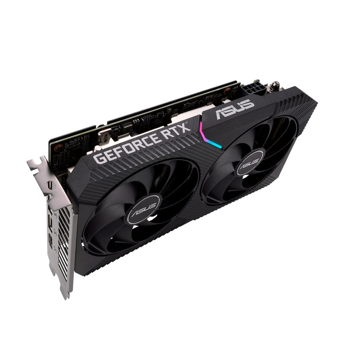 ASUS Dual NVIDIA GeForce RTX 3050 6 GB OC Edition Gaming Graphics Card - PCIe 4.0, 6 GB GDDR6 Memory, HDMI 2.1, DisplayPort 1.4a, 2-Slot Design, Axial-tech Fan Design, 0dB Technology -- 3 Year ASUS Warranty