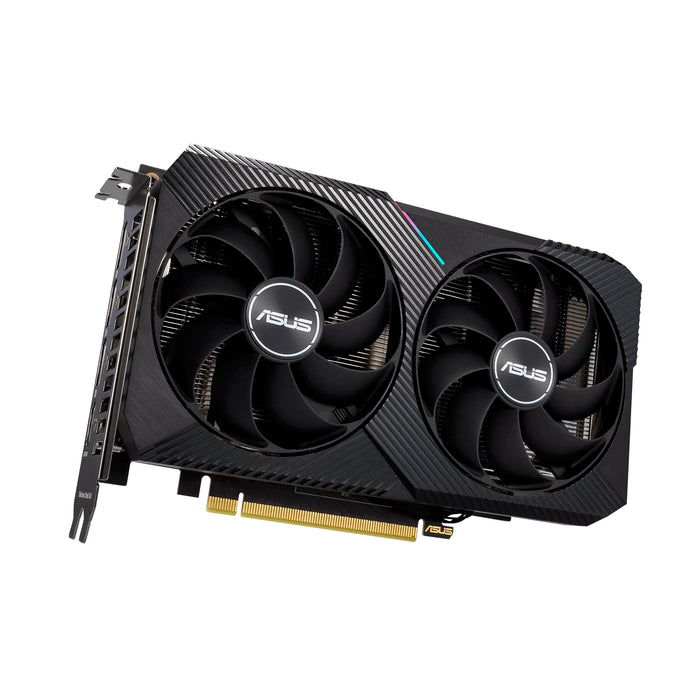 ASUS Dual NVIDIA GeForce RTX 3050 6 GB OC Edition Gaming Graphics Card - PCIe 4.0, 6 GB GDDR6 Memory, HDMI 2.1, DisplayPort 1.4a, 2-Slot Design, Axial-tech Fan Design, 0dB Technology -- 3 Year ASUS Warranty