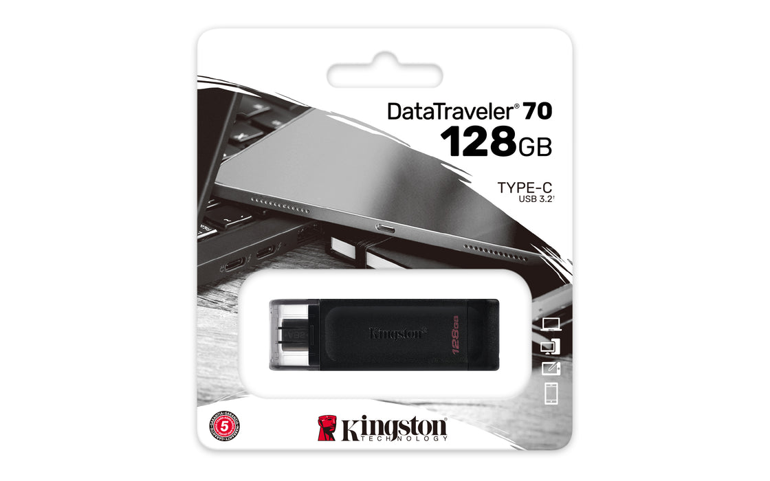 Kingston 128GB USB-C 3.2 Gen 1 DataTraveler 70