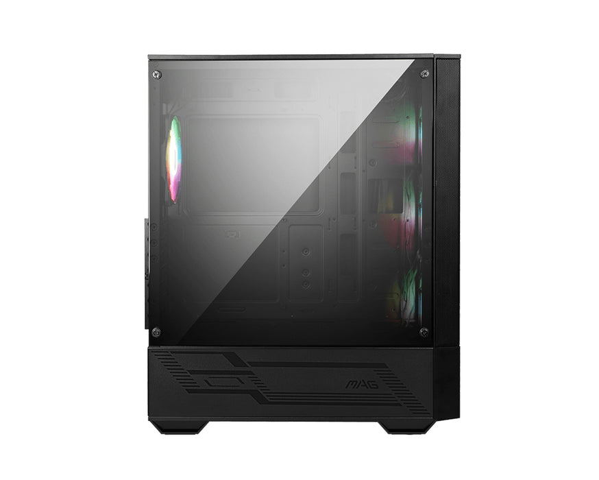 MSI Mid-Tower PC Gaming Case MAG Forge 112R, Tempered Glass Side Panel, 4 x 120mm aRGB Fan, Liquid Cooling Support up to 240mm Radiator x 1 -- 1 Year  MSI Warranty