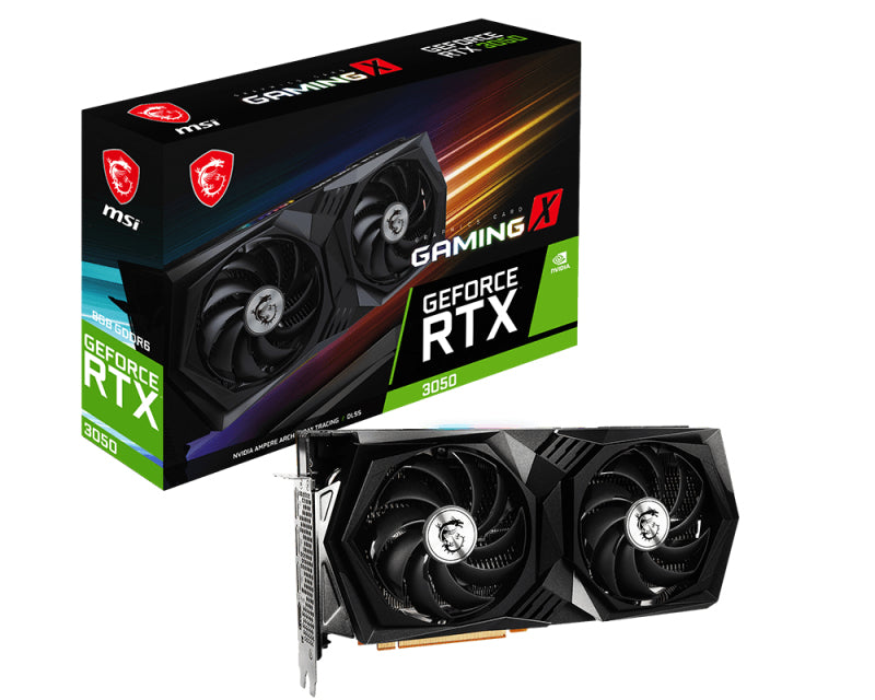 MSI Gaming GeForce RTX 3050 8GB GDRR6 128-Bit HDMI/DP PCIe 4 Torx Twin Fans Ampere OC Graphics Card -- 3 Year MSI Warranty