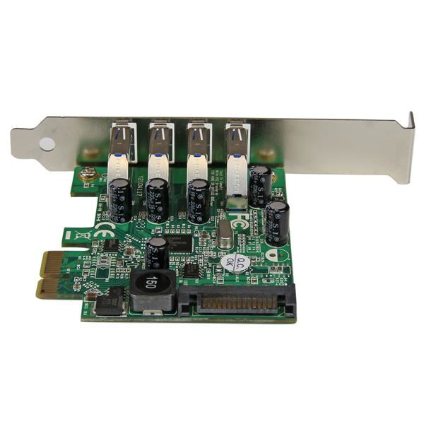 4 Port USB3.0 PCI Express 1X card full and low profile brackets -- 30 Day TTE.CA Warranty -- 2 Year StarTech Warranty