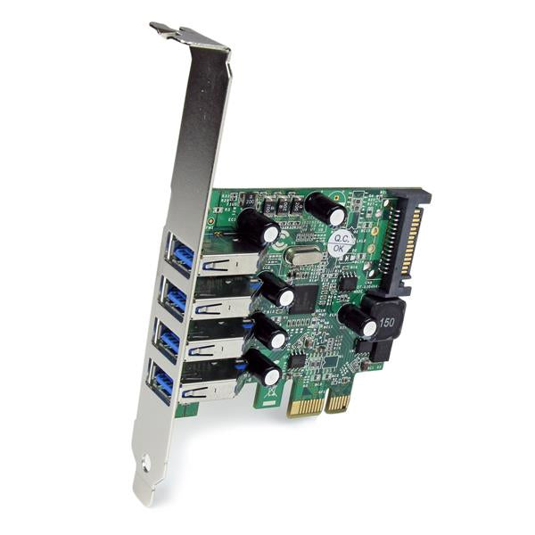 4 Port USB3.0 PCI Express 1X card full and low profile brackets -- 30 Day TTE.CA Warranty -- 2 Year StarTech Warranty