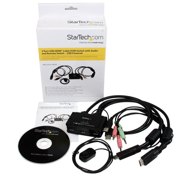 StarTech 2 Port USB HDMI Cable KVM Switch